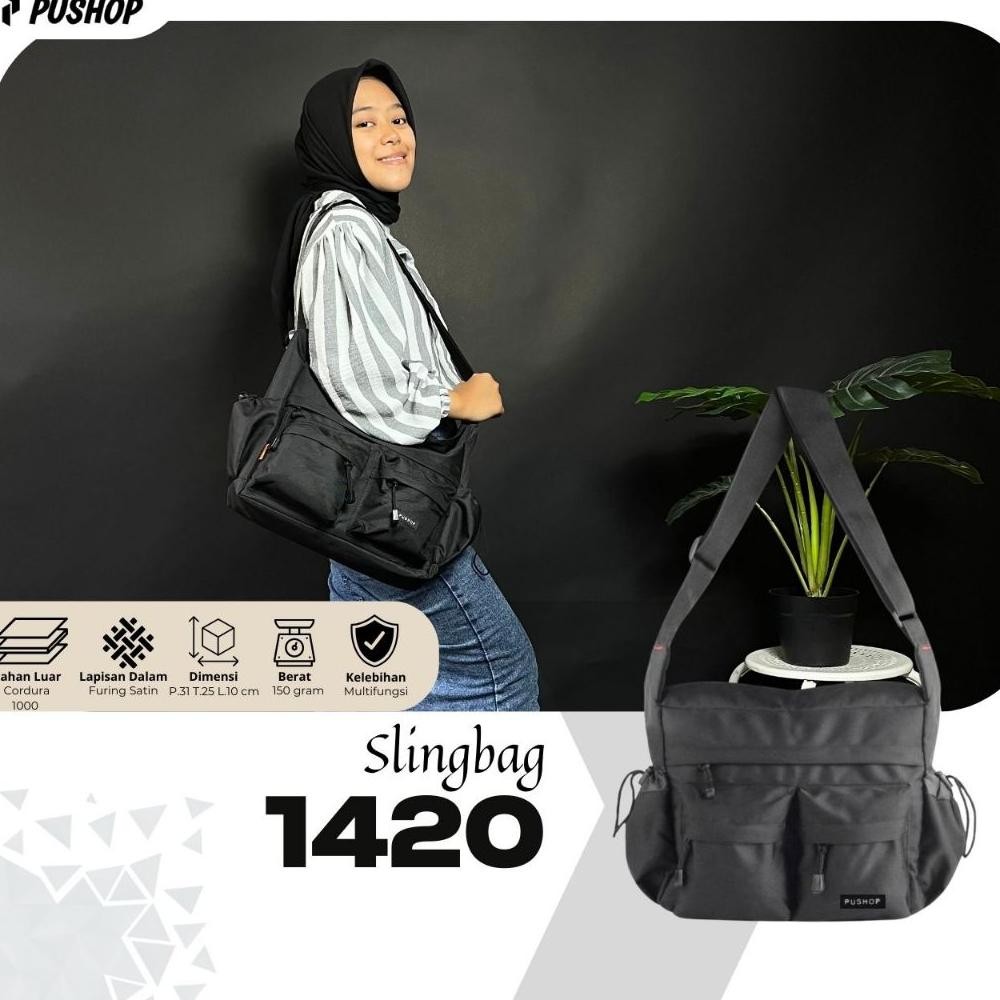 Io-98 กระเป๋าสะพายข้างผู้ชาย Logo 1420 Cool Hotshop