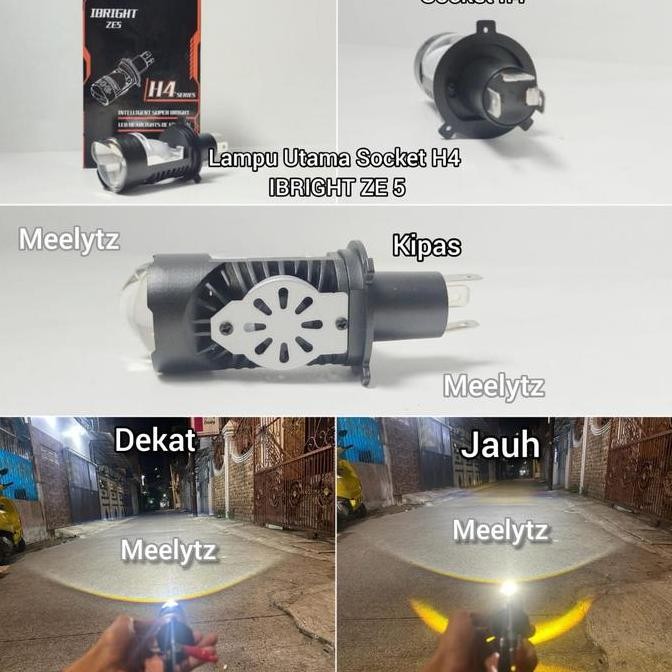 IBRIGHT Ze 5 - ไฟหน้า Led H4 ดั้งเดิมระดับพรีเมียม IBRIGHT Ze5 Ac Dc ต่ําสูงล่าสุด