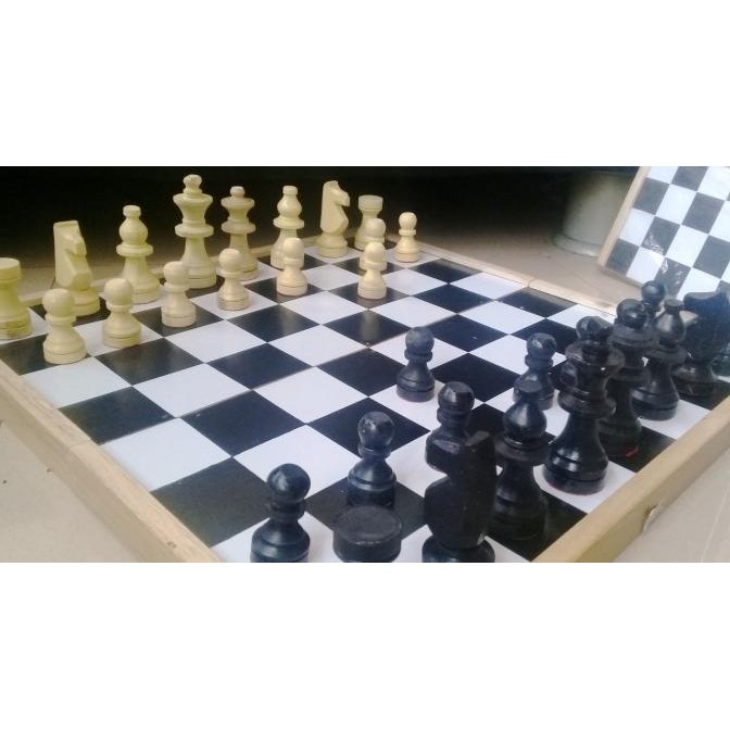 CHESS JUMBO CHESS 50X50CM WOODEN PAWN BOARD - KARPOV