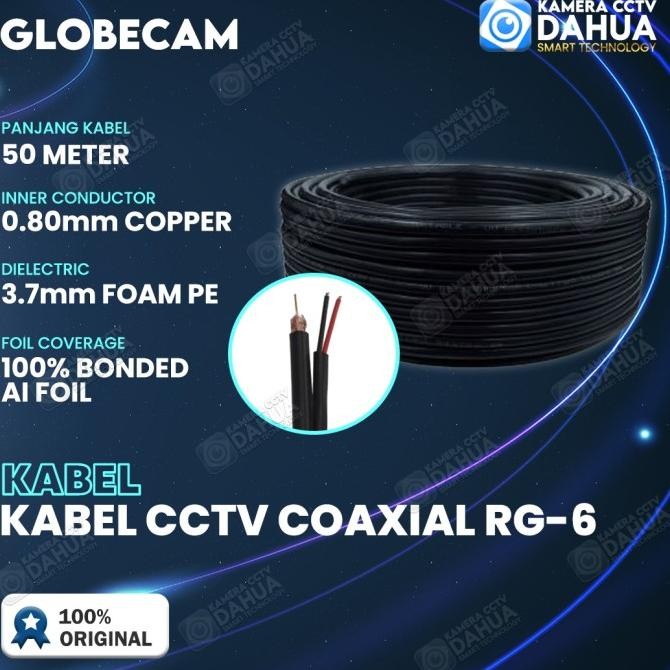 Rg6 สาย Coaxial Cctv Plus Black Power 50M 50 M 50 เมตร