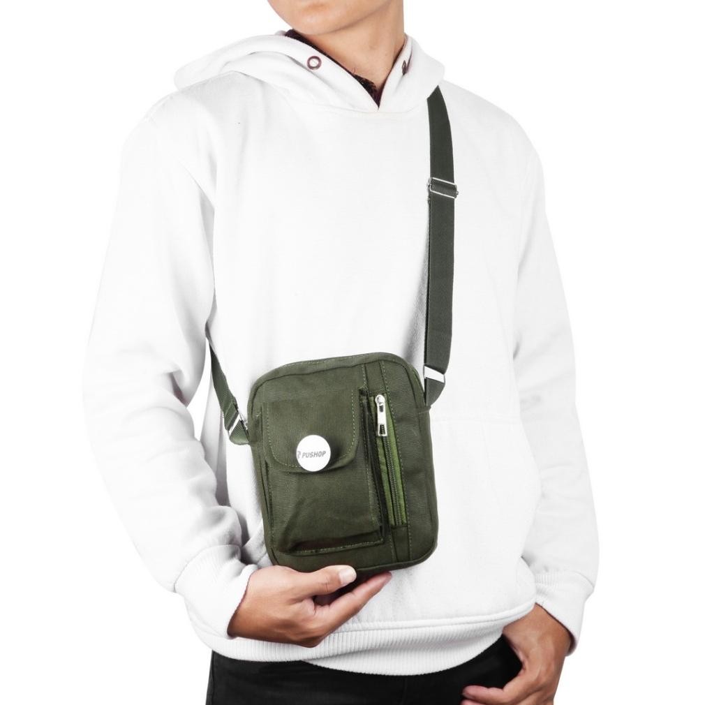 กระเป๋าสะพายผ้าแคนวาส Danzo | Hotshop Sling Bag - Unisex (ฟรี Pin)