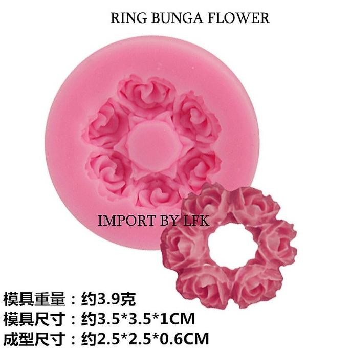 MAWAR HJK SF SILICON MOLD 7X4 ซม.Rose FLOWER CAKE DECORATION 3D ROONT ถุงบีบมินิพุดดิ้ง