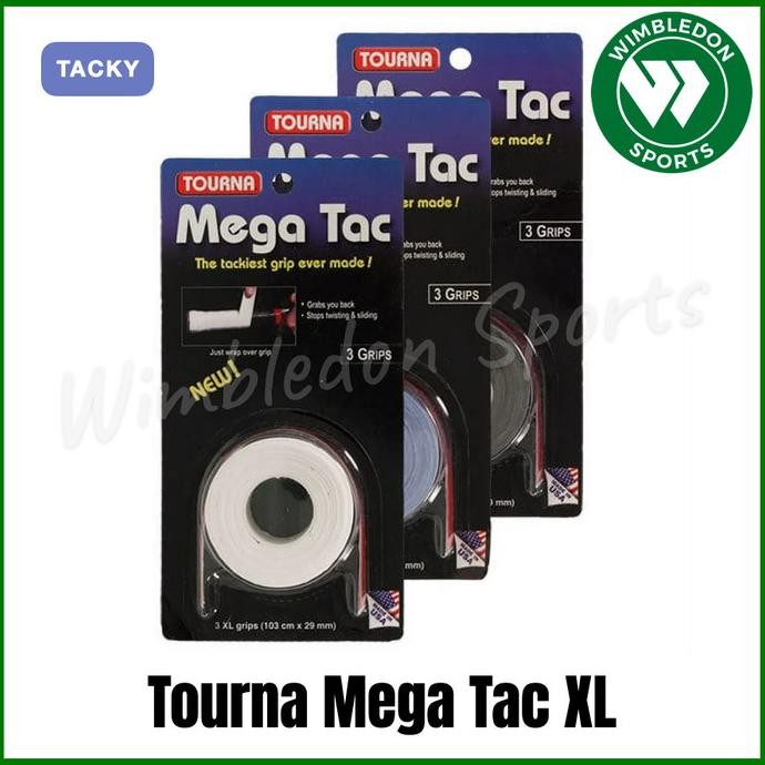 - Grip Tourna MEGA TAC Overgrip Contens 3 / TOURNA Grip Tacky USA