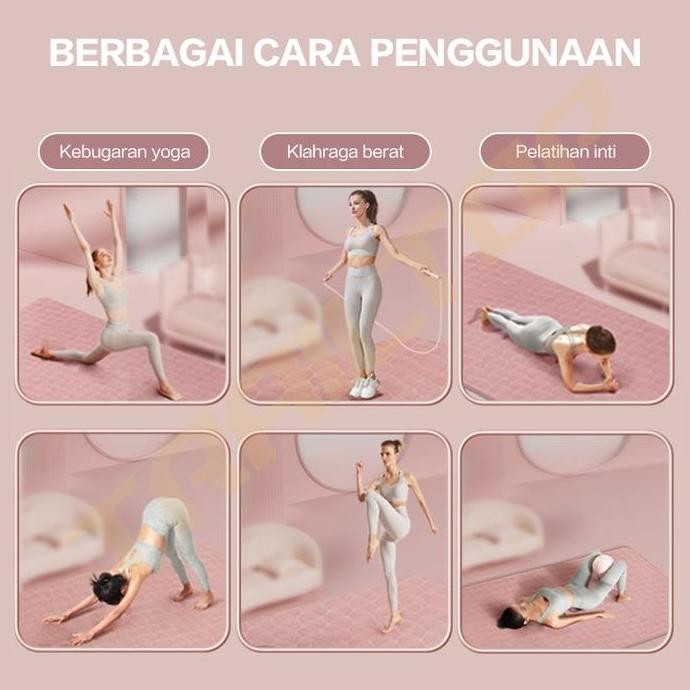 [Ready] เสื่อโยคะ Trailtop / Yoga Matt Tpe เส้นตําแหน่งร่างกายหนา 8 มม. 2 สี