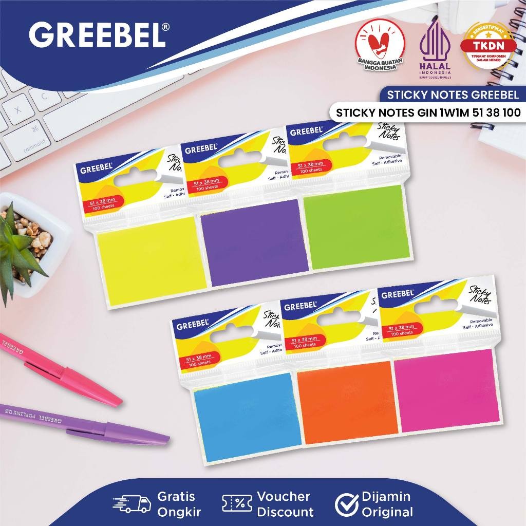 GREEBEL Sticky Note / Notepad GSN 1W1M 51 38 100