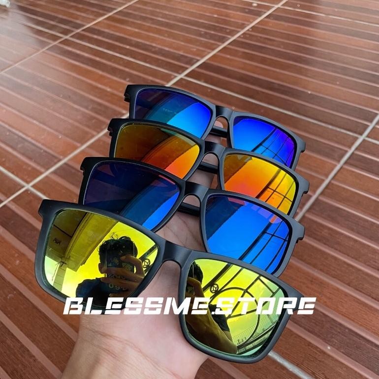 แว่นตาสีลําลองผู้ชายแว่นตาสีดํา Ns114Prv