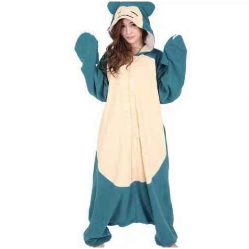 ONESIE COSTUME SNORLAX POKEMON PIKACHU PAJAMA KIGURUMI COSPLAY SLEEPWEAR