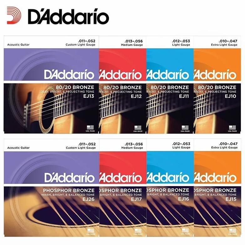 Daddario Ej13 Ej15 Ej16 สายกีต้าร์โปร่งสีบรอนซ์