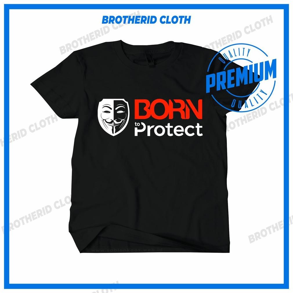 Hacker Anonimous Indonesia Cyber Security Born เพื่อป้องกันเสื้อยืด Combed 30S