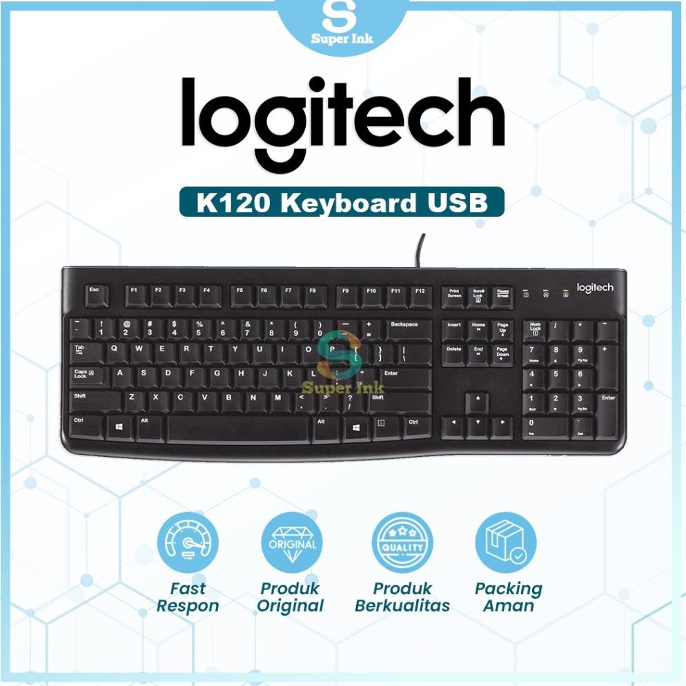 LOGITECH K120 USB Kayboard K 120 คีย์บอร์ดเกมมิ่งคอมพิวเตอร์ของแท้