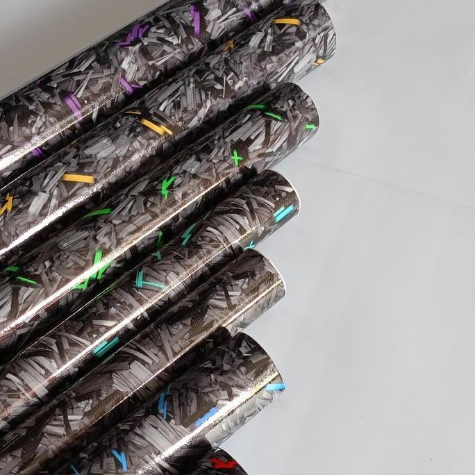 Forged Carbon Motif Glossy Skotlet - Forged Carbon Variation Sticker New Color Glossy Motorcycle Sti