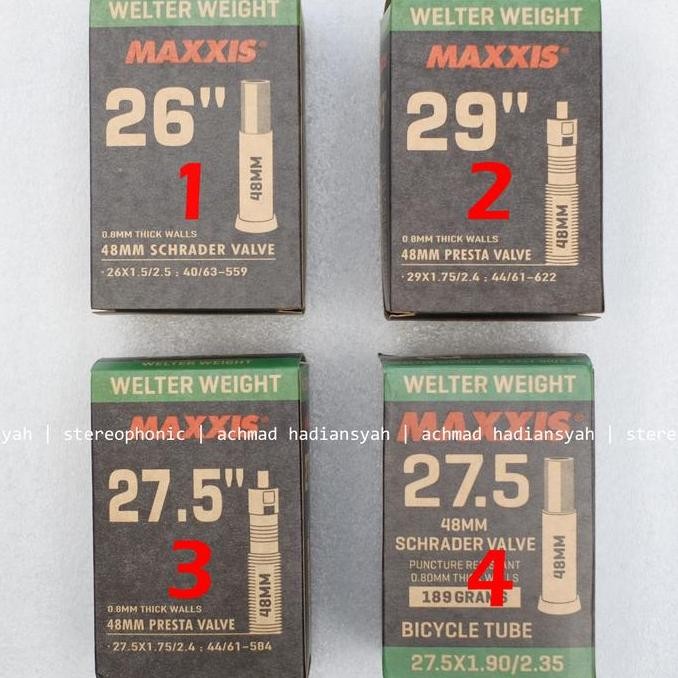 MAXXIS ยางใน 26x1.50 26x2.50 29x2.40 27.5x2.40 27.5x1.90 27.5x2.35