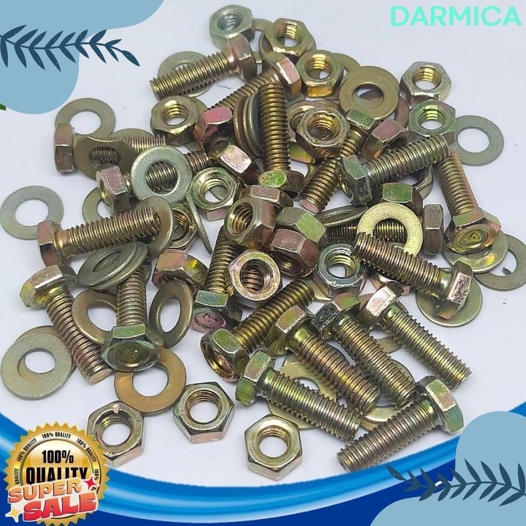 Again Nih M6 Bolt Nut Plus 2 แหวน 1 ชุด M6 Bolt Nut Plus 2 แหวน Bolt 10 Key 10