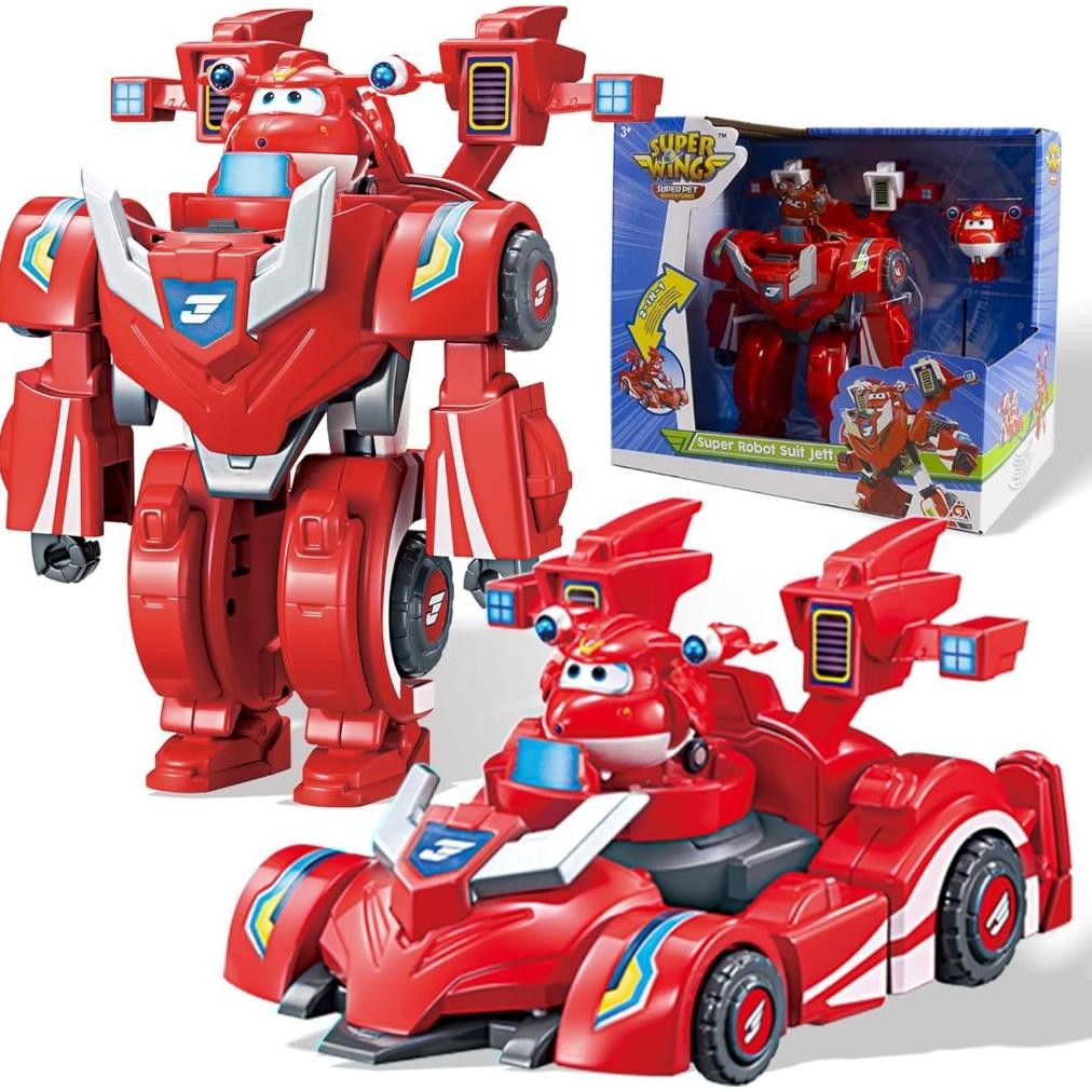 ของเล่นแปลงร่างสุดปีก, SUPER ROBOT 17.8 ซม. และชุดแปลงร่าง MINI JETT 5.1 CM, 2 IN 1 RENNWAGEN-ROBOTE