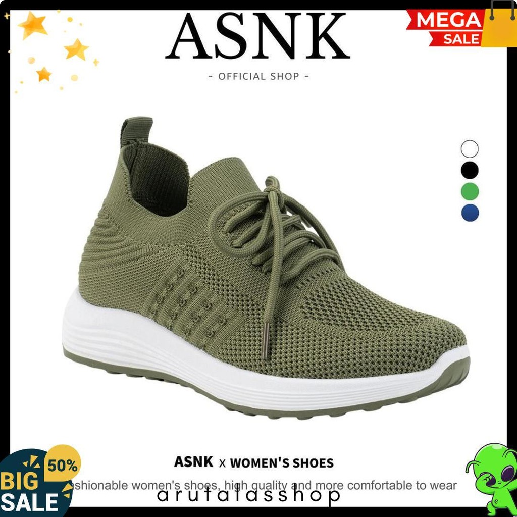 สูงสุด 70% Asnk รองเท้าผ้าใบผู้หญิงรองเท้าลําลองสไตล์ญี่ปุ่น A-669 Bd