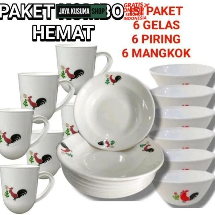 Combo Package แก้ว 6 ใบ + 6 แผ่น + 6 ชามชั่งน้ําหนัก 1 Kg Viral