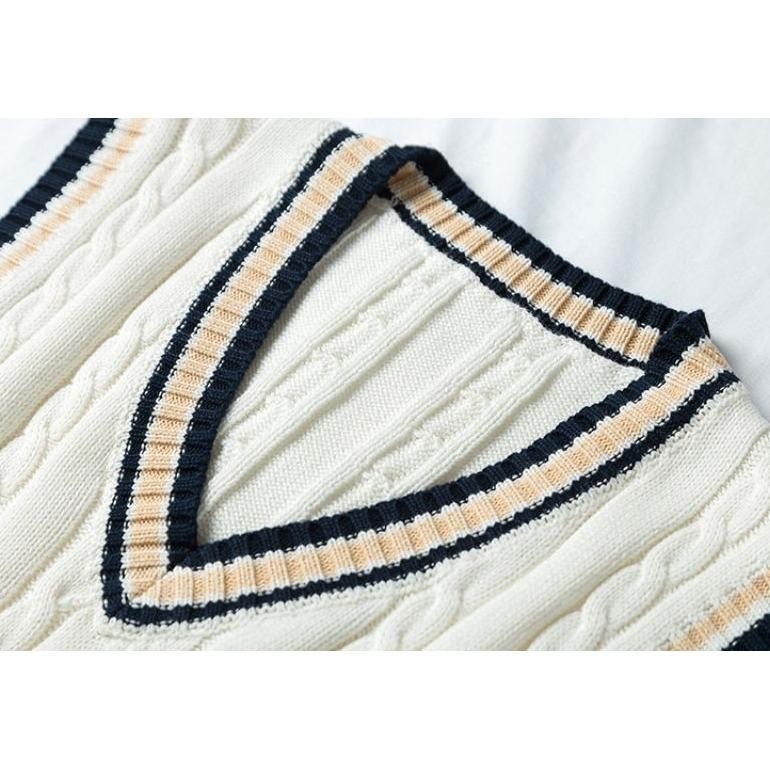 Bf888S Sn - เสื้อกั๊กสายเคเบิลวินเทจ / เสื้อกั๊กถักผู้ชาย Uj-32