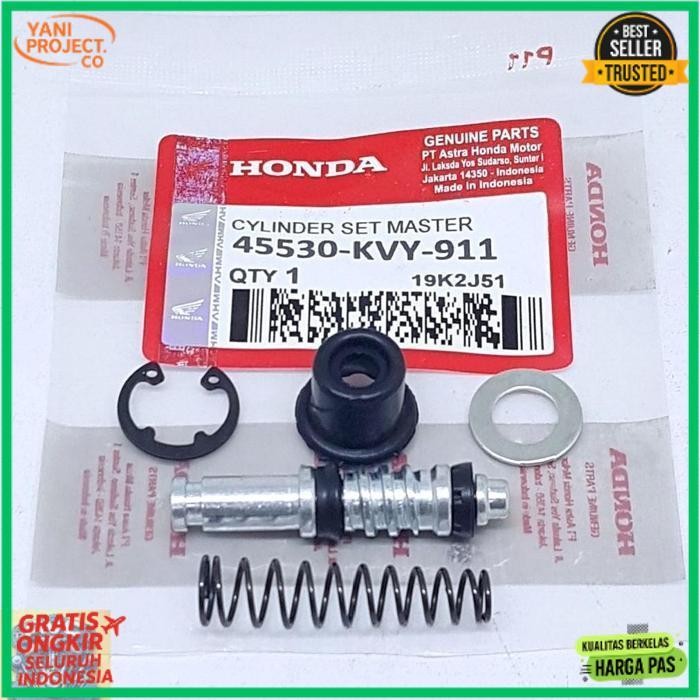 (ขายส่ง: 10 ชุด) ซีลหลักเบรค Beat Fi Vario 125 Spacy Scoopy Kvy / 45530-Kvy-911