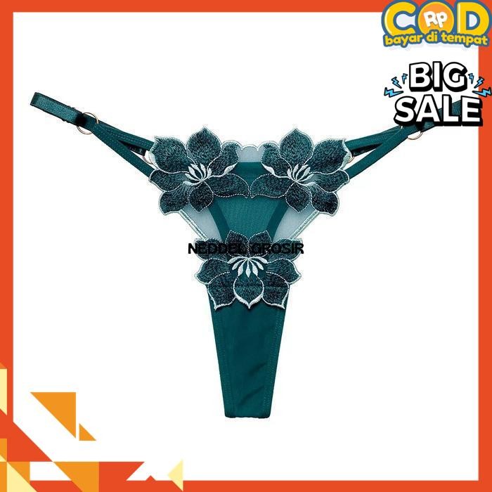 ผู้หญิงดอกไม้ EMBROIDERED G STRING ADJUST CD ขนาดโดย NEDDEL WHOLESALE