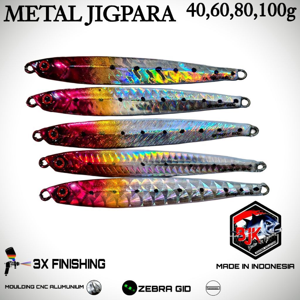 METAL JIGPARA 100g ZEBRA GID GACOR BAIT FAST JIGGING BJK PROJECT