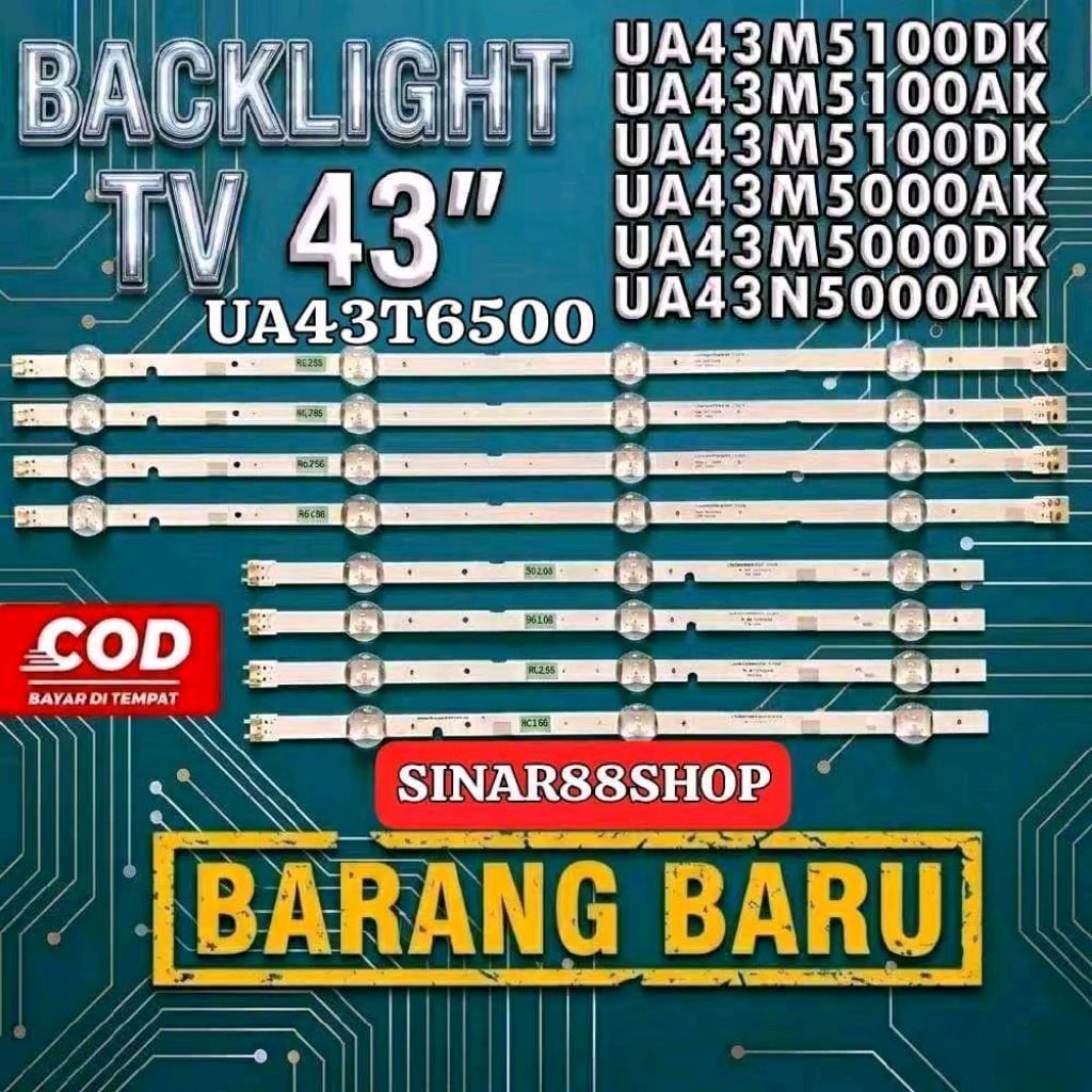 TS04 BACKLIGHT TV SAMSUNG UA43M5000 UA43M5200 UA43M50 UA43J5000 UA43M5100 UA43J5020 UA43J50 UA43J520