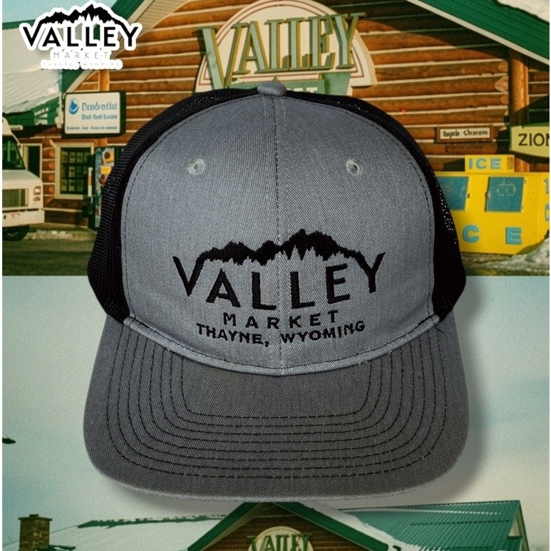 หุบเขา ตลาด ท่าyne หมวกทรัคเดอร์วินเทจ Wyoming ป้ายรับรองพอร์ต