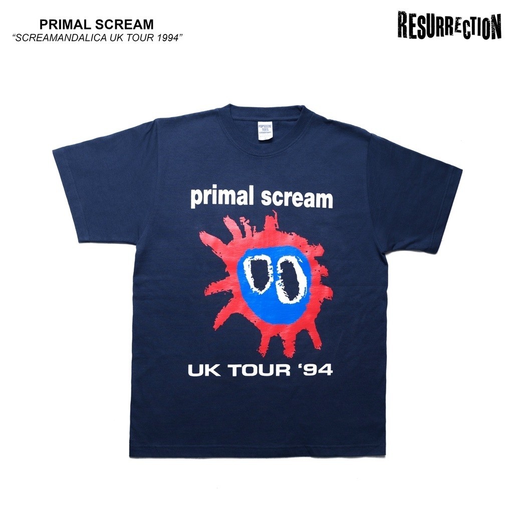 PRIMAL SCREAMADELICA UK TOUR 1994 เสื้อยืด NAVY | ผ้ารัดประสิทธิภาพ