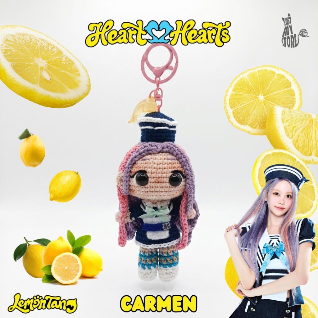 UNGU CARMEN H2H / LEMON TANG / HEARTS2HEARTS / CARMEN SAILOR PURPLE H2H CROCHET AMIGURUMI DOLL / H2H