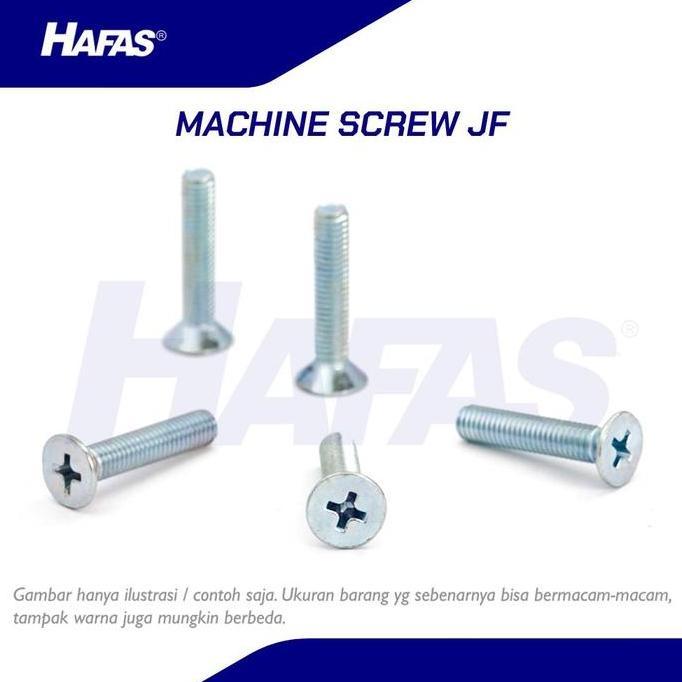 สกรูเครื่อง JF M4 x 10 (สีขาว) | สกรู น็อต - 1 PACK (500 ตัว)