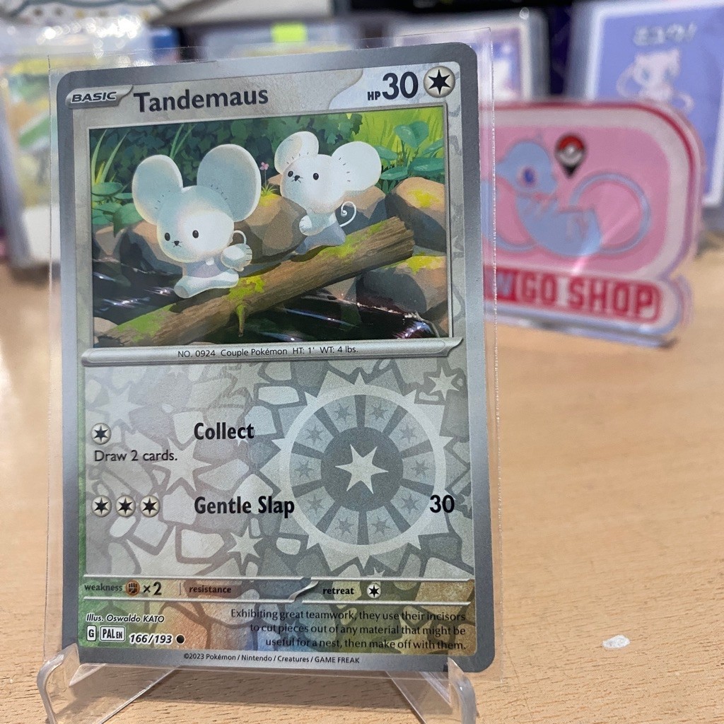 Tandemaus 166 /193 (PAL) Reverse Holo TCG Pokemon Paldea Evolved 2023