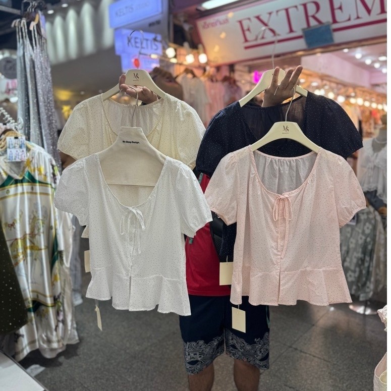My Shop ลายจุดสวย | My Shop ลายจุดแขนสั้น | My Shop ลายจุดหวาน