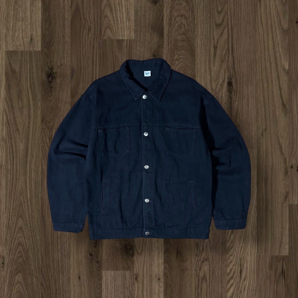TRUCKER DENIM JACKET สีดํา PARTIMENTO