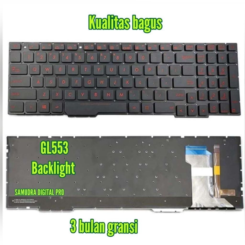 Asus GL553 GL553V แป้นพิมพ์แล็ปท็อปแบ็คไลท์