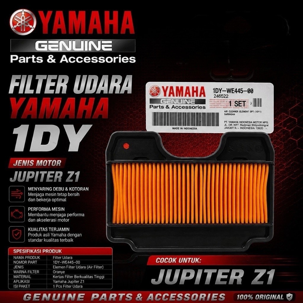 ELEMENT COMP AIR CLEANER FILTER JUPITER Z1 JUPZ1 1DY-WE445-00 YAMAHA YGP