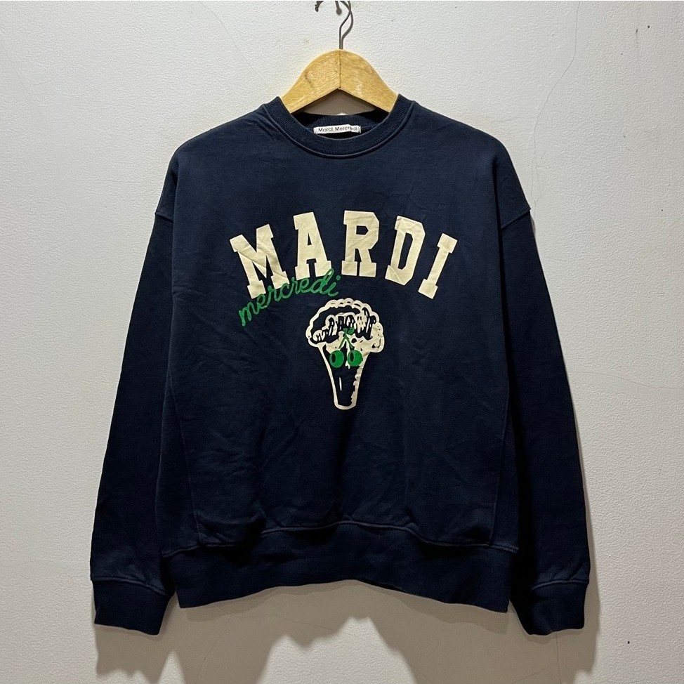 Crewneck MARDI MERCREDI Brocoli Navy / Sweatshirt Mardi Mercredi