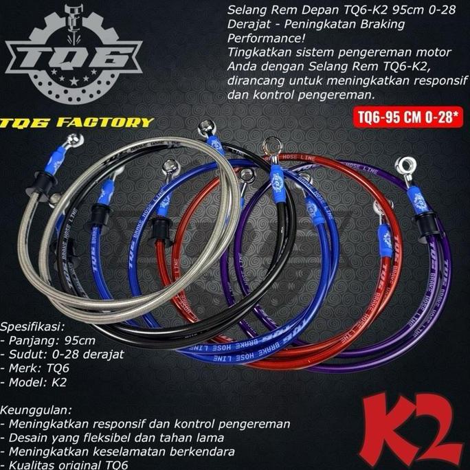 TQ6 คาร์บอนท่อเบรคหน้า TQ6-K2 95 ซม.0-28 องศา Braking Performance เพิ่ม Responsive และ universal รถจ
