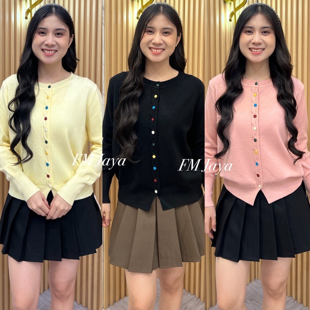 FM-G WOMENS KNIT CARDIGAN TOP 6053-40 || CARDIGAN ผู้หญิง LONG-SLEEVED || CARDIGAN แฟชั่นสําหรับผู้ห