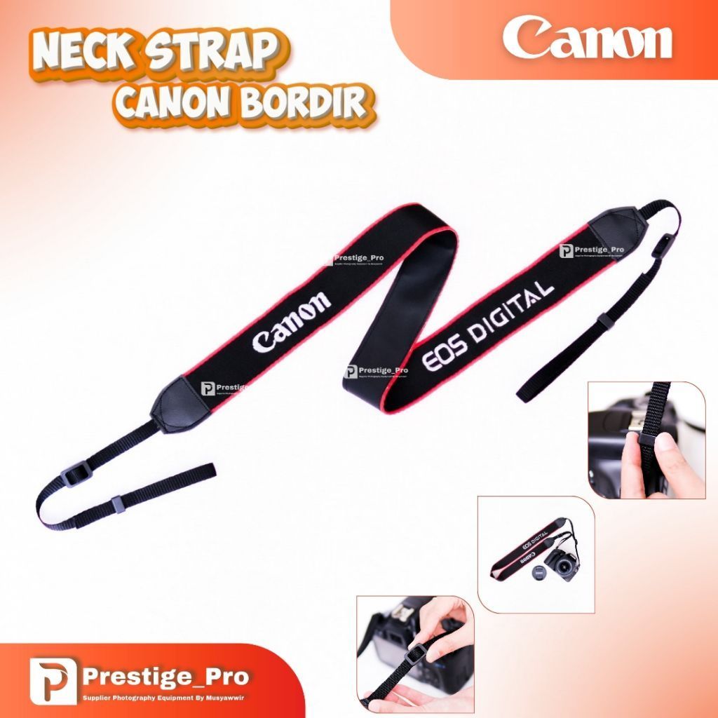 สายคล้องกล้อง - สายคล้องคอสําหรับโลโก้ปัก Canon - สายคล้องกล้อง Canon DSLR / สายคล้องคอกล้อง Canon D