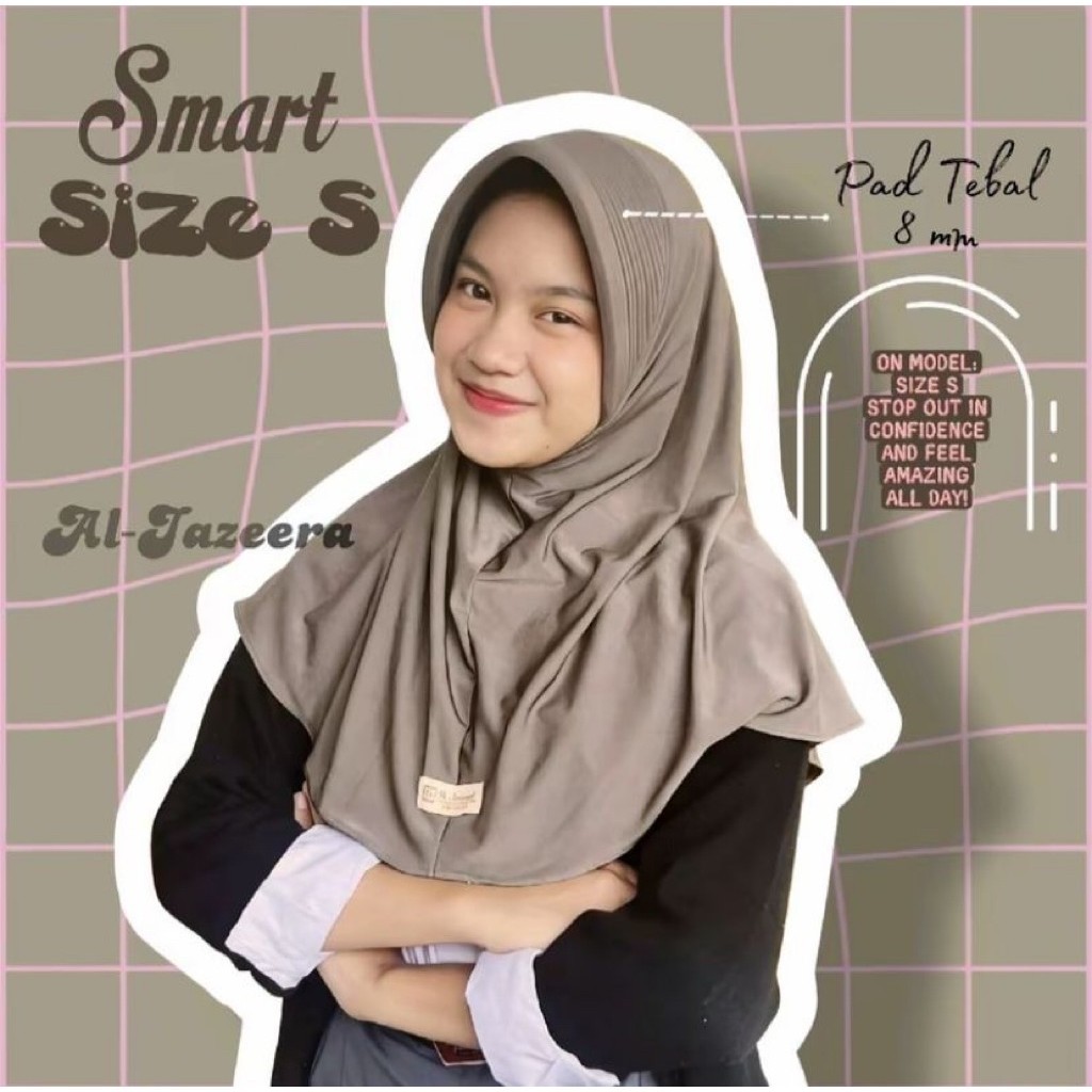 Aljazeera - Smart S School Hijab พร้อมเป็ดหนา 8 มม. วัสดุนุ่มสบายสําหรับสวมใส่ทุกวัน เท่และมีสไตล์ -