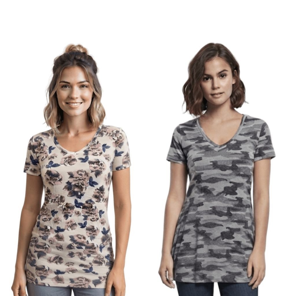 Maurices Tunic Tee --- เสื้อยืดผู้หญิง Cross-Strap ได้ถึงขนาดใหญ่