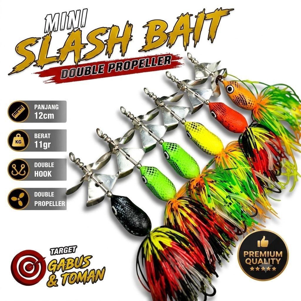 Mini Slash Bait ใบพัดคู่