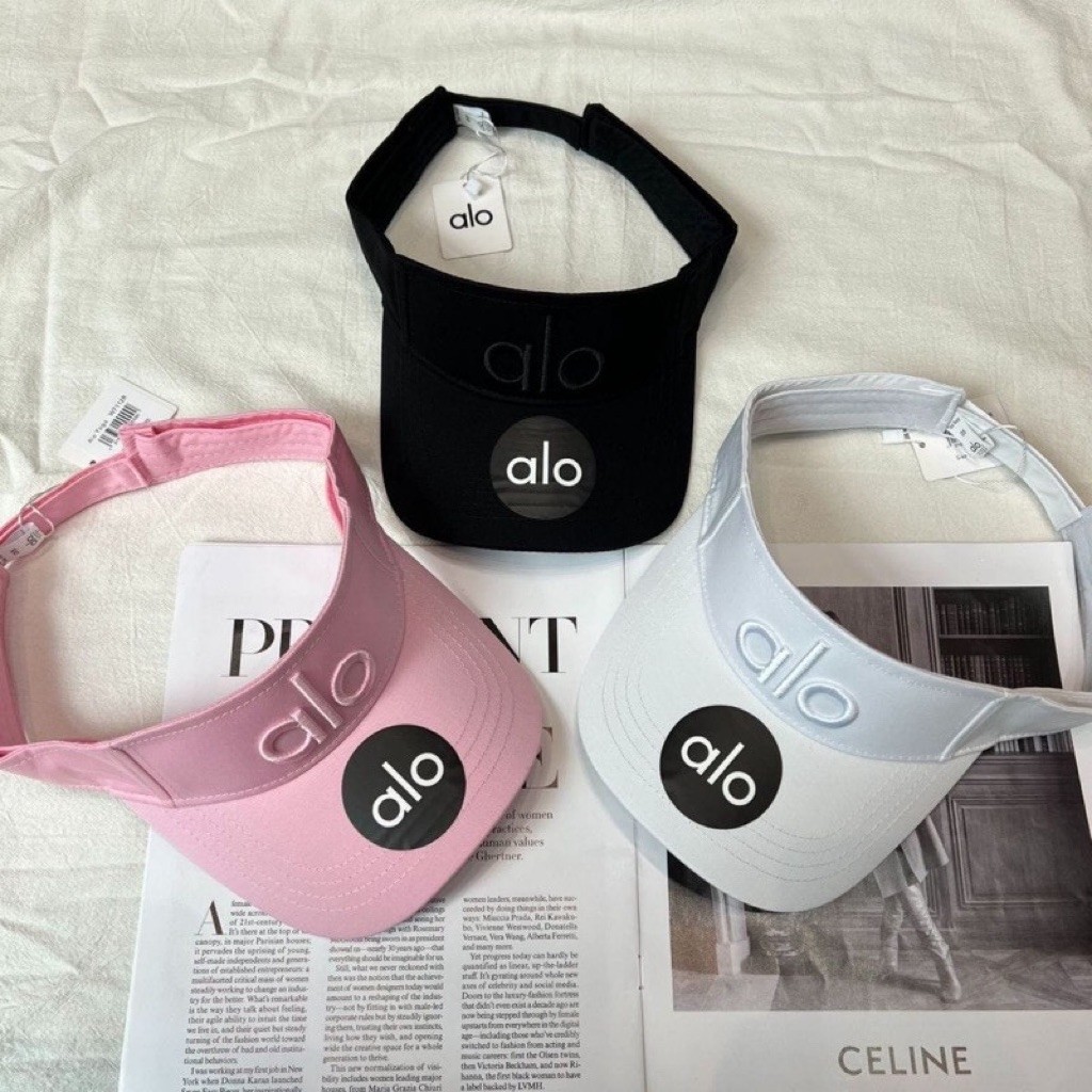 [COMELA] ALO FINE CANVAS VISOR HAT สําหรับเล่นกีฬาผู้หญิง EMBROIDERED ALOO