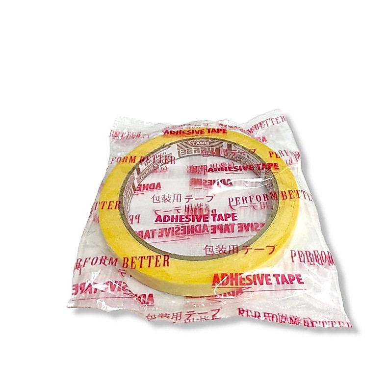 Masking Tape Berry Tape 1/4 นิ้ว (6 mm) x 25 เมตร Yellow Automotive One Pack of 2 - SHSNP