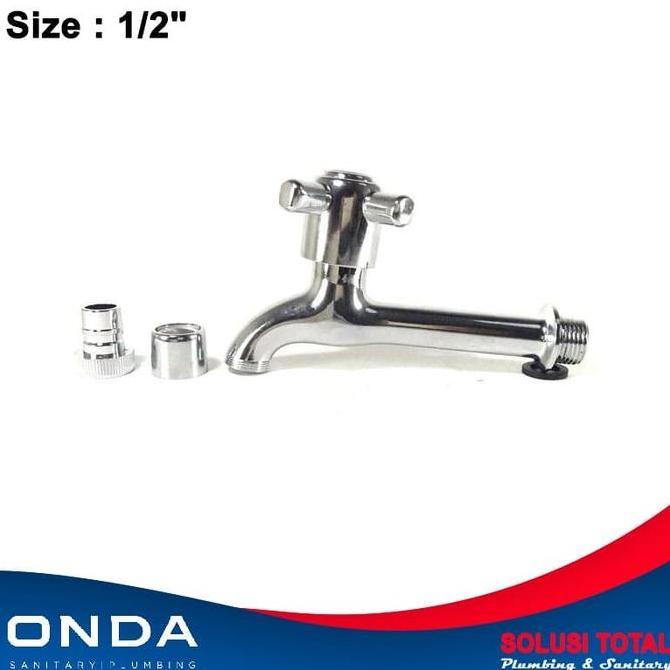 ก๊อกน้ําติดผนัง A 810 CA/T ONDA Garden Faucet ONDA ขนาด 1/2" ใบพัดหมุน