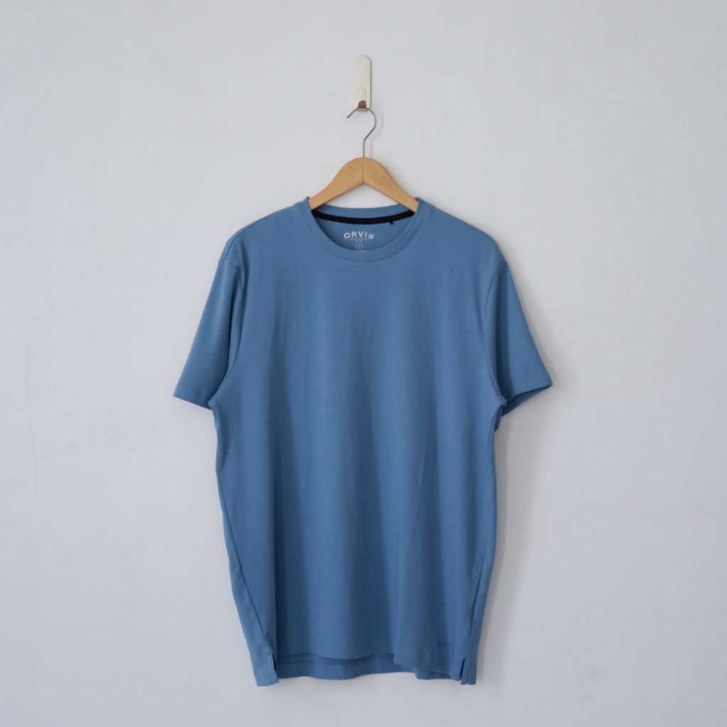 Brandeddeals เสื้อยืดแขนสั้นผู้ชาย orvis BlueGrey