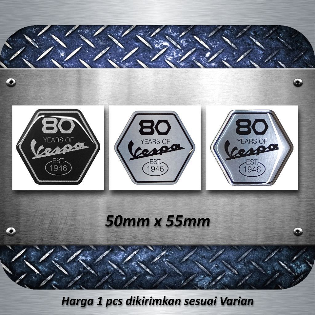 สติ๊กเกอร์ลายนูน Vespa 80th Anniversary