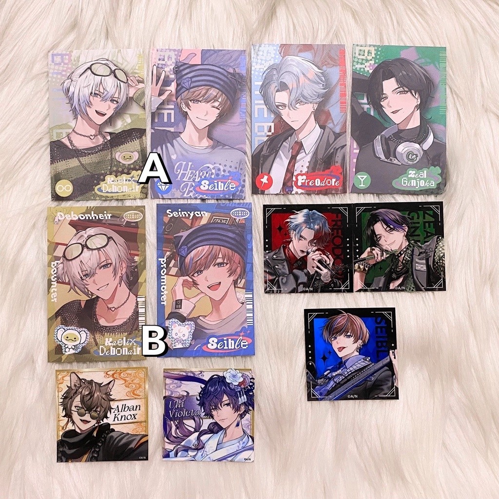 NIJISANJI EN BY THE BEAT Noctyx Heartbeat การ์ดครบรอบ 4 ปีโพลารอยด์สติกเกอร์ Cheki