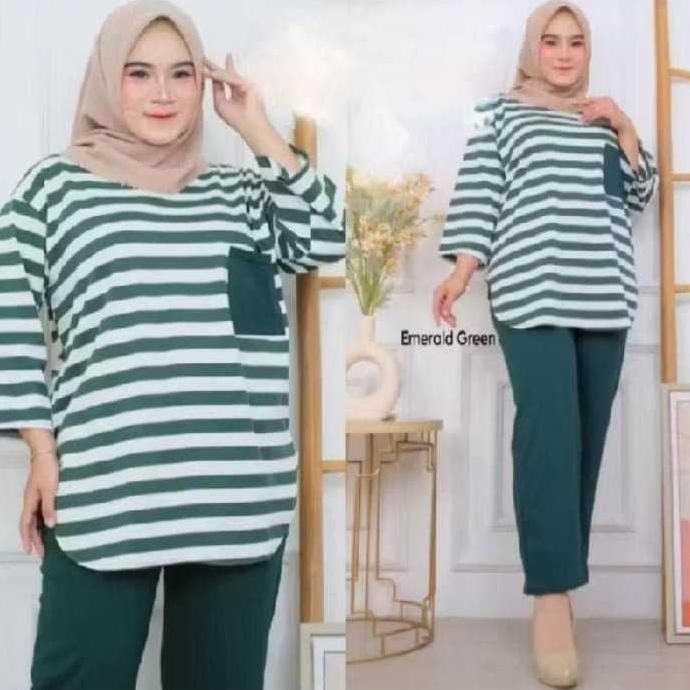 Ew64 Hj-54 One Set Selia คาร์โก้แฟชั่นล่าสุด//ชุดสูทผู้หญิงผู้ใหญ่ล่าสุด//กางเกงคาร์โก้จัมโบ้ชุดสูทผ