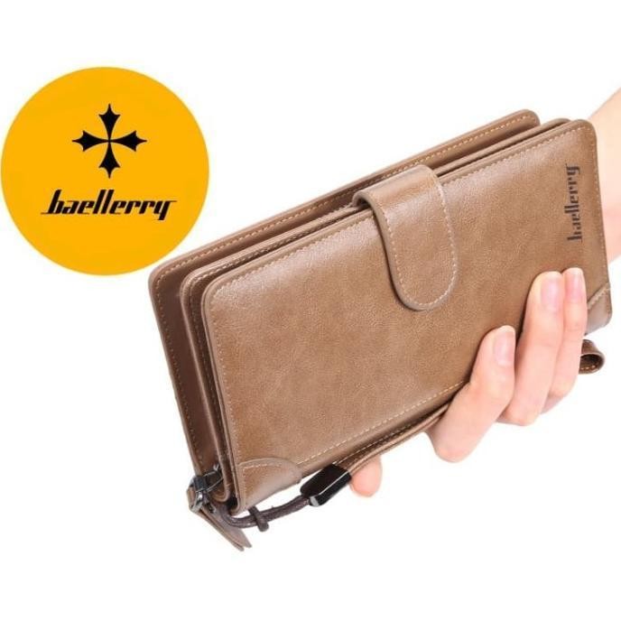 LFF คุณภาพ BA02 Original Baellerry Executive Business Wallet กระเป๋าสตางค์ผู้ชายและผู้หญิง - สีน้ําต