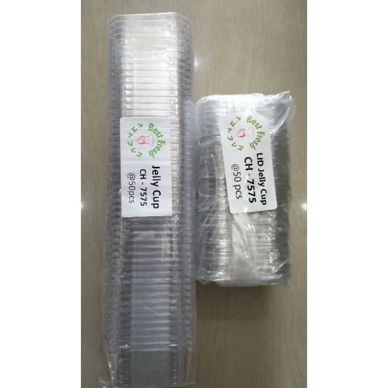 Bf888S Cup Jelly Ch 7575 Dg ฝาพลาสติก 50 ชิ้น Wd-54